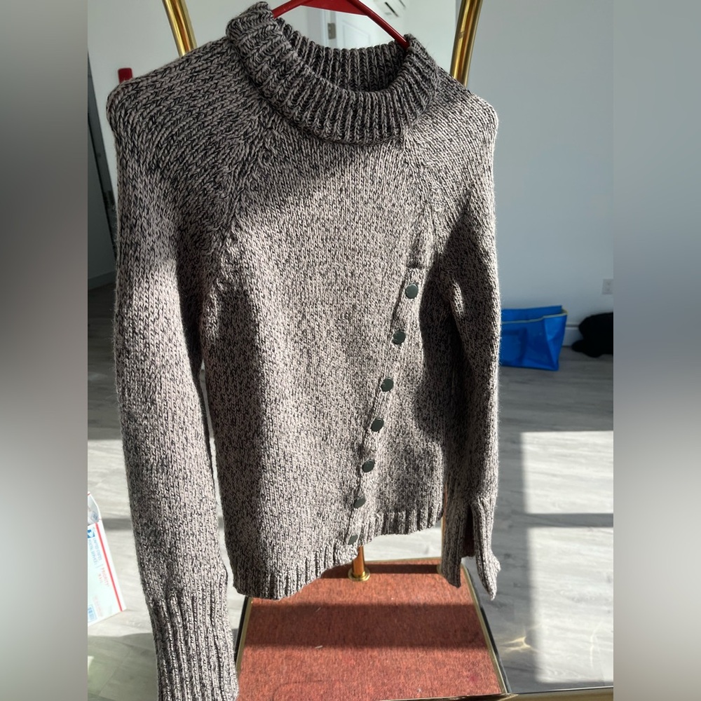 NWOT Zara Asymmetric Button Knit Sweater - Picture 4 of 16
